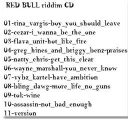 Red Bull Riddim Cd
